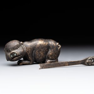 Seven various Chinese metal and cloisonné locks, Qing — photo 16