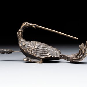 Seven various Chinese metal and cloisonné locks, Qing — photo 9