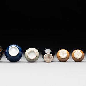 Seven various Chinese monochrome miniature vases, Kangxi/Qianlong — photo 6
