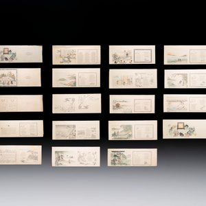 Sheets from Fables Choisies by Jean-Pierre Claris de Florian, illustrated woodblock prints by Japanese artists under Pierre Barboutau, 1895 — photo 19