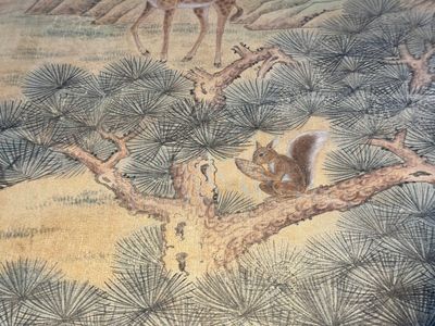 Shen Quan 沈铨 (1682-1760): 'Animals by the mountain', ink and colour on silk, dated 1728 — photo 17