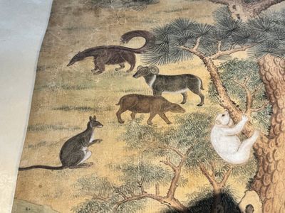 Shen Quan 沈铨 (1682-1760): 'Animaux dans la montagne', encre et couleur sur soie, datée 1728 — photo 16