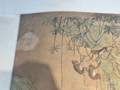 Shen Quan 沈铨 (1682-1760): 'Animaux dans la montagne', encre et couleur sur soie, datée 1728 — photo 4