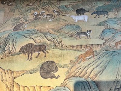 Shen Quan 沈铨 (1682-1760): 'Animaux dans la montagne', encre et couleur sur soie, datée 1728 — photo 10