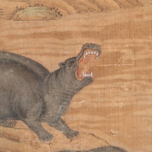 Shen Quan 沈铨 (1682-1760): 'Animaux dans la montagne', encre et couleur sur soie, datée 1728 — photo 7