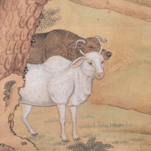 Shen Quan 沈铨 (1682-1760): 'Dieren op de berg', inkt en kleur op zijde, gedateerd 1728 — foto 6