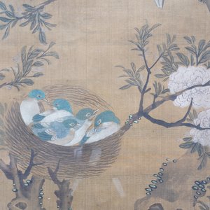 Shen Quan (1682-1762), ink and colour on silk, 18th C.: 'Two  scenes with birds' — photo 20