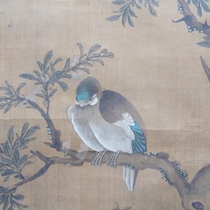 Shen Quan (1682-1762), ink and colour on silk, 18th C.: 'Two  scenes with birds' — photo 21