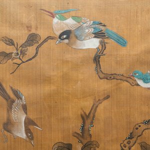 Shen Quan (1682-1762), ink and colour on silk, 18th C.: 'Two  scenes with birds' — photo 4