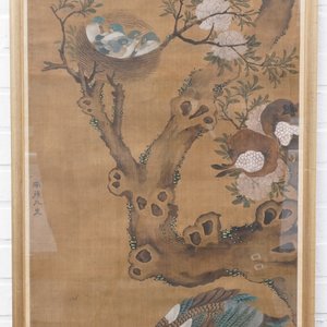Shen Quan (1682-1762), inkt en kleur op zijde, 18e eeuw: 'Twee scènes met vogels' — foto 13
