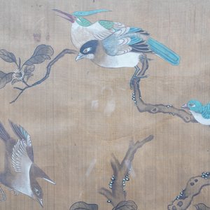 Shen Quan (1682-1762), inkt en kleur op zijde, 18e eeuw: 'Twee scènes met vogels' — foto 15