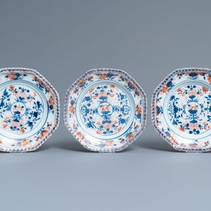 SIx assiettes en porcelaine de Chine de style Imari, Kangxi — photo 2