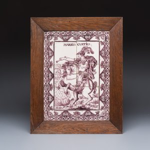 Six blue, white and manganese Dutch Delft tile panels, 18th C. — photo 12