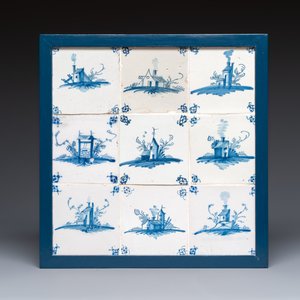 Six blue, white and manganese Dutch Delft tile panels, 18th C. — photo 8