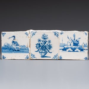 Six blue, white and manganese Dutch Delft tile panels, 18th C. — photo 10