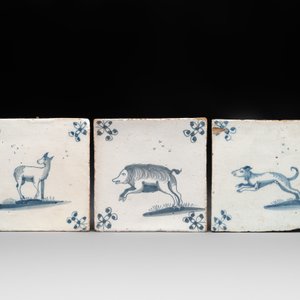 Six blue, white and polychrome Delftware tiles, The Netherlands/Germany, 17/18th C. — photo 2