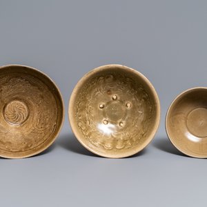 Six bols en porcelaine de Chine céladon et Yaozhou, Song/Yuan — photo 7