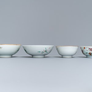 Six bols en porcelaine de Chine famille rose et verte, 19/20ème — photo 10