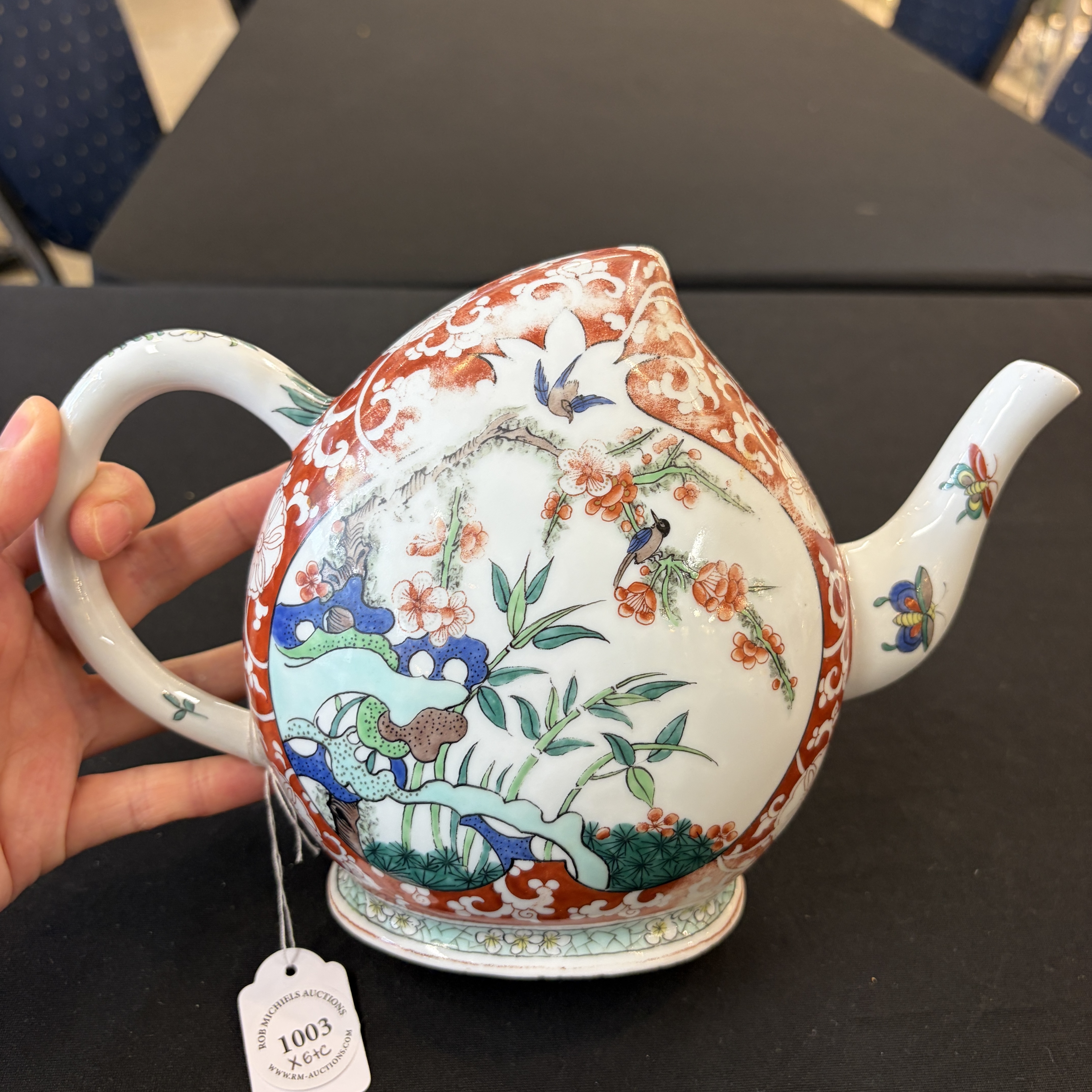 Six Chinese and French famille rose, verte and Imari-style wares — 照片 3
