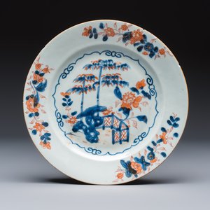 Six Chinese and French famille rose, verte and Imari-style wares — 照片 12
