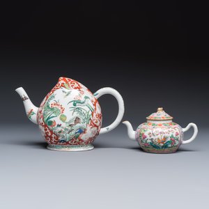 Six Chinese and French famille rose, verte and Imari-style wares — 照片 2