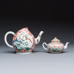 Six Chinese and French famille rose, verte and Imari-style wares — 照片 4