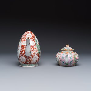 Six Chinese and French famille rose, verte and Imari-style wares — 照片 5
