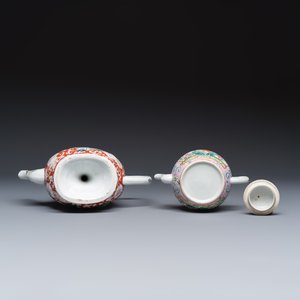 Six Chinese and French famille rose, verte and Imari-style wares — 照片 7