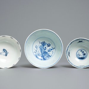 Six Chinese blue and white bowls, Kangxi — 照片 13