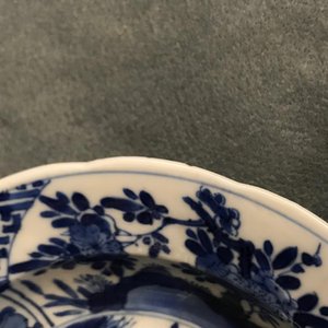 Six Chinese blue and white bowls on stands, Kangxi — 照片 8