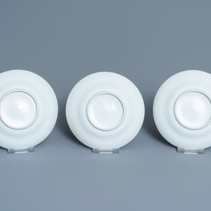 Six Chinese blue and white cups and saucers, 19th C. — 照片 3