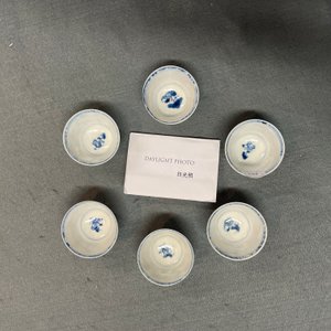 Six Chinese blue and white cups and saucers with horseriders, Kangxi — photo 24
