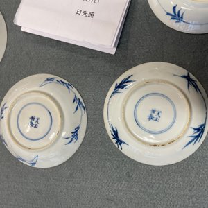 Six Chinese blue and white cups and saucers with horseriders, Kangxi — photo 30