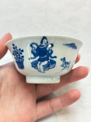 Six Chinese blue and white cups and seven saucers, 18/19th C. — photo 14
