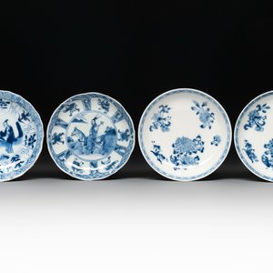 Six Chinese blue and white cups and seven saucers, 18/19th C. — photo 4