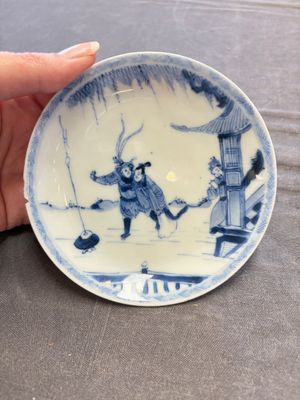 Six Chinese blue and white cups and ten saucers, Kangxi — 照片 3