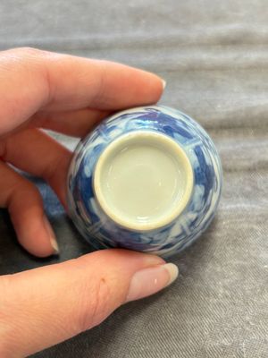 Six Chinese blue and white cups and ten saucers, Kangxi — 照片 56