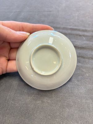 Six Chinese blue and white cups and ten saucers, Kangxi — 照片 10