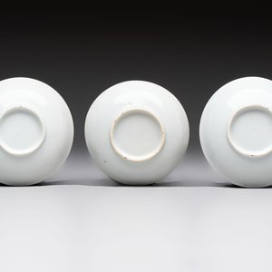 Six Chinese blue and white cups and ten saucers, Kangxi — 照片 7