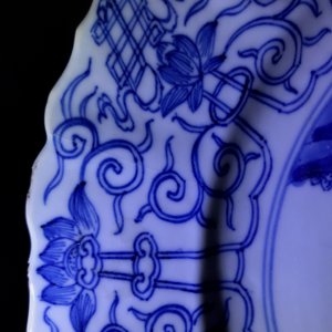 Six Chinese blue and white dishes with a Mongolian hunting scene, Chenghua mark, Kangxi — photo 3