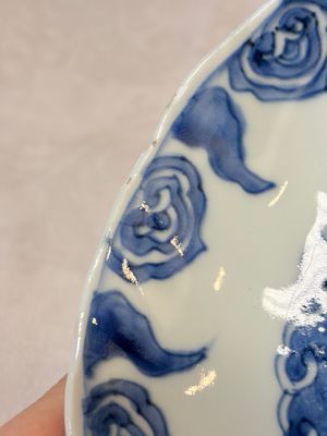 Six Chinese blue and white ko-sometsuke 'Crane' plates for the Japanese market — photo 4
