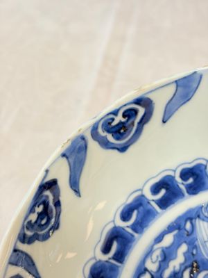 Six Chinese blue and white ko-sometsuke 'Crane' plates for the Japanese market — photo 37