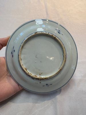 Six Chinese blue and white ko-sometsuke 'ox' plates for the Japanese market, late Ming — foto 10