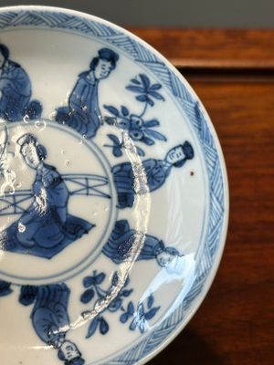 Six Chinese blue and white 'Long Eliza' cups and saucers, various marks, Kangxi — 照片 23