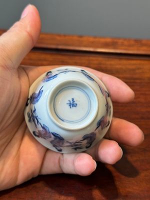 Six Chinese blue and white 'Long Eliza' cups and saucers, various marks, Kangxi — 照片 6