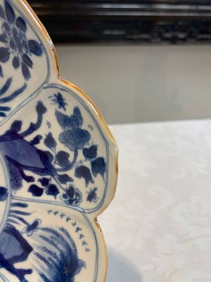 Six Chinese blue and white 'lotus' plates, Kangxi — photo 8