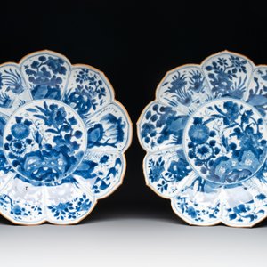 Six Chinese blue and white 'lotus' plates, Kangxi — photo 6