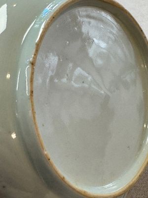 Six Chinese blue and white plates, a dish and a large tile, Yongzheng/Qianlong — foto 22