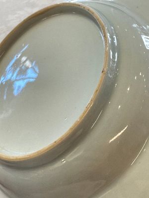 Six Chinese blue and white plates, a dish and a large tile, Yongzheng/Qianlong — foto 23