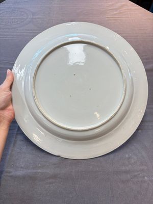 Six Chinese blue and white plates and a dish with landscape design, 18th C. — photo 3